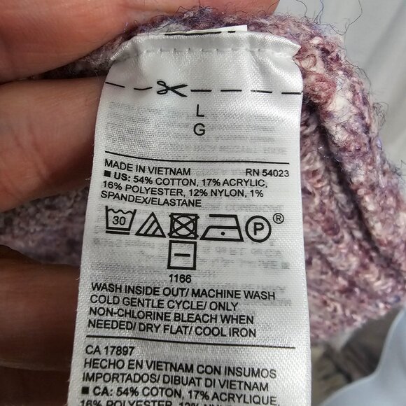 Old Navy Purple Marled Turtleneck Sweater Preppy Cabin Winter L - Picture 9 of 10